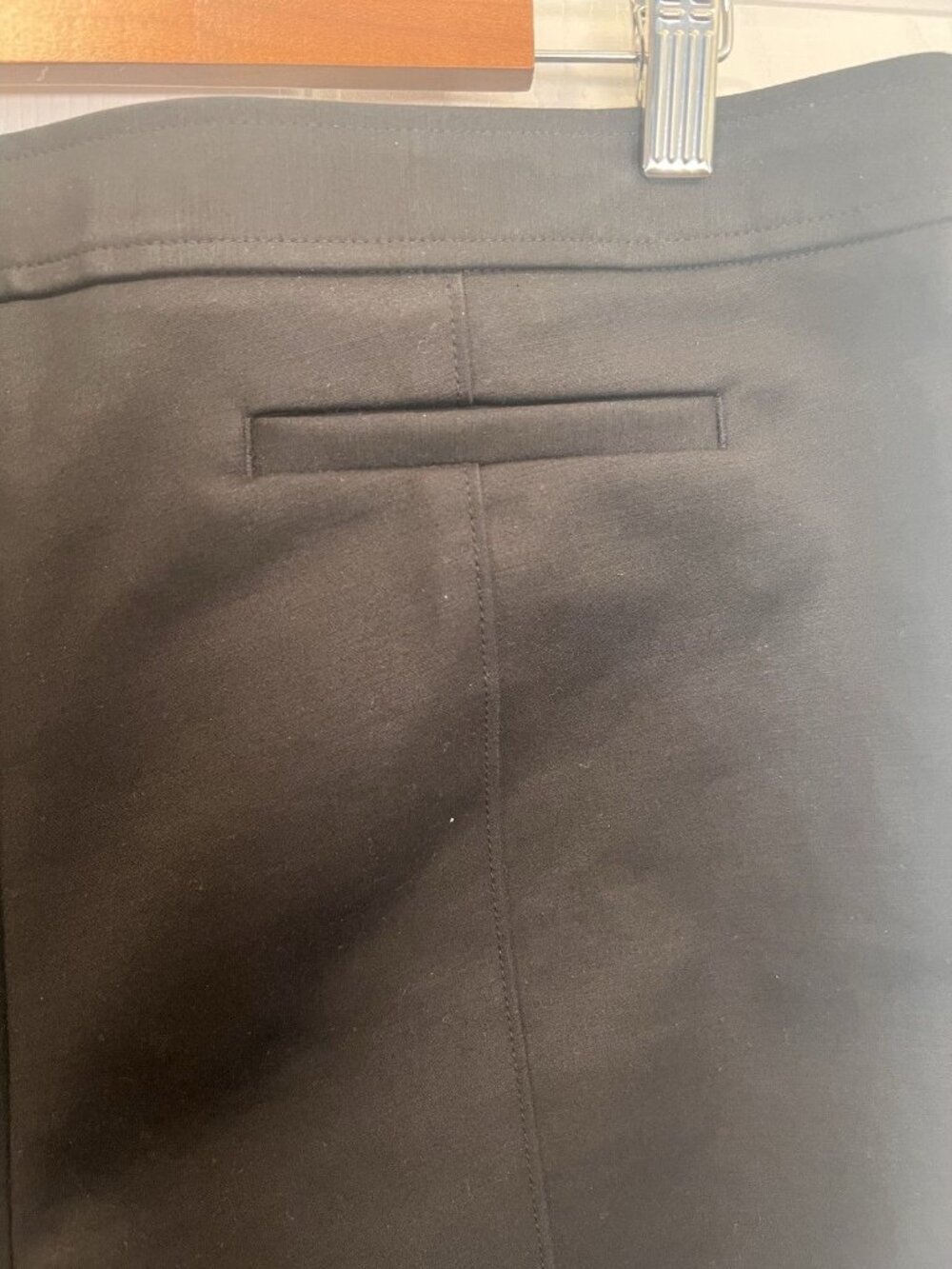 Tory Burch Black Tailored Dress Pants Size 14 Straight Leg Cotton Blend Career - Picture 6 of 11